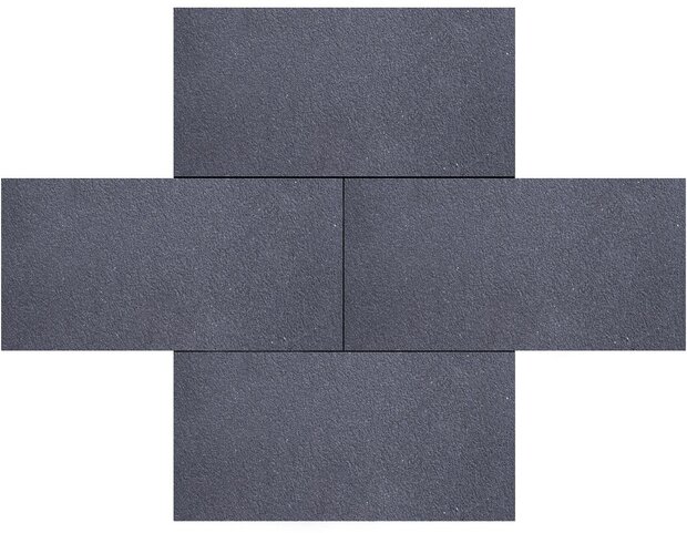 Granulati 30x60x6cm nero basalto zwart