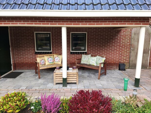 Trommel 20x30x6 cm grijs/zwart sfeer