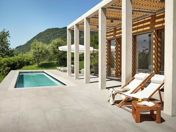 Ceramica Lastra 120x120x2cm Boost white cr&egrave;me sfeer