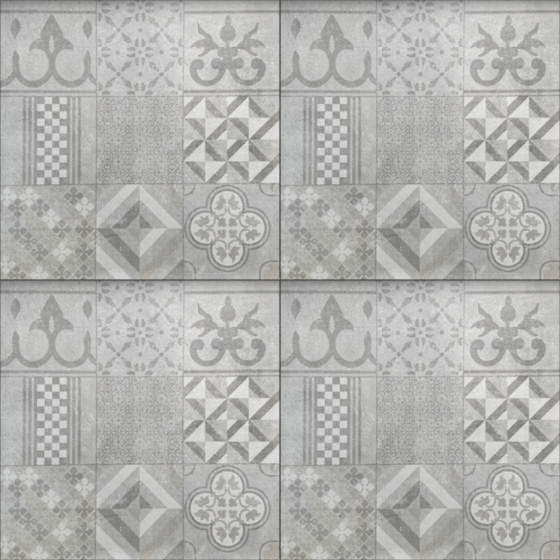 Ceramiton Titan 60x60x4cm Mosa&iuml;c Silver sfeer