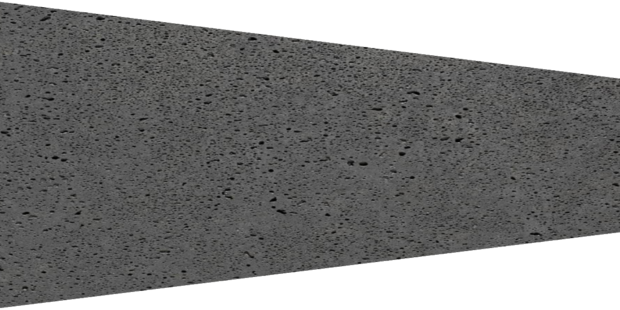 Oudhollandse tegel trapezium 120x60/30x8 cm Antraciet