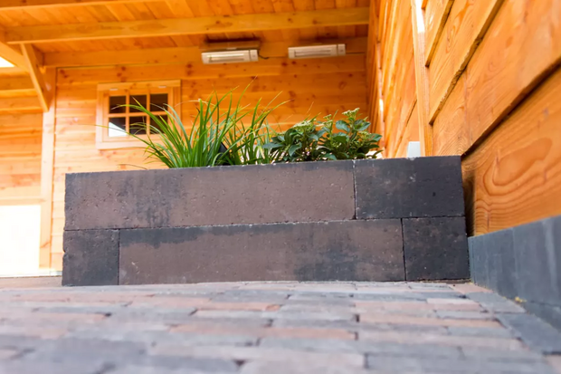 Muurblok Strak 15x15x60 Bruin Antra