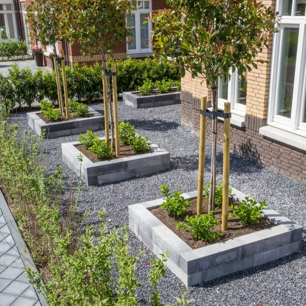 Muurblok Strak 15x15x60 Grijs Antra