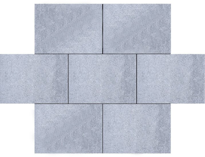 Granulati 20x30x6cm grigio misto grijs/zwart