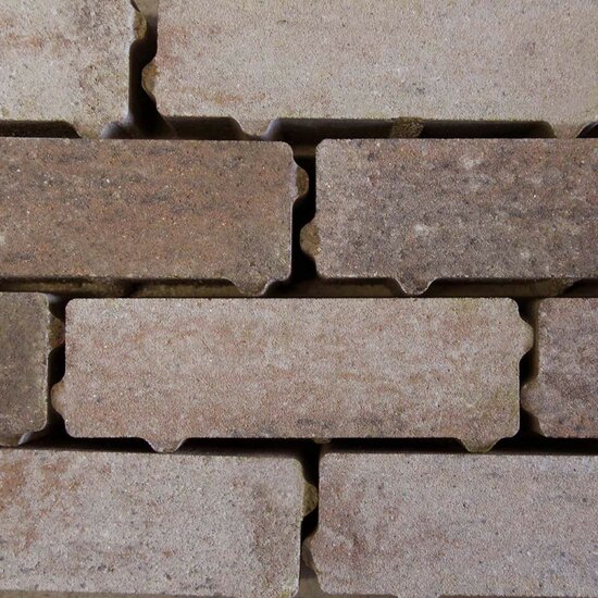 Eco bricks waterpasserend 7x21x8cm volkerak beige/bruin/grijs