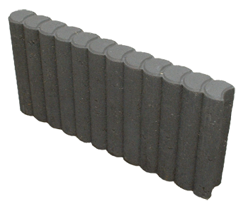 Rondoband &Oslash;6x25x50 cm Antraciet - paviment.nl