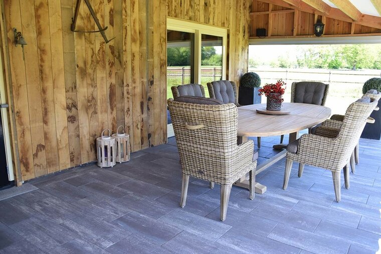 Cottage stones 40x80x4cm somerset grijs/zwart sfeer