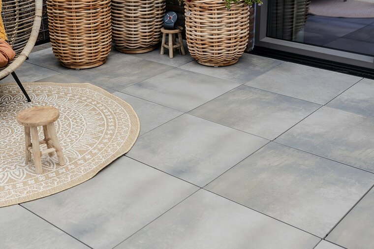 Ceramica Terrazza 59,5x59,5x2cm Beton light grey sfeer 2