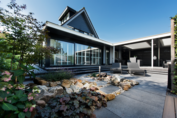 Oudhollandse tegel 80x80x5 cm Carbon sfeer 15