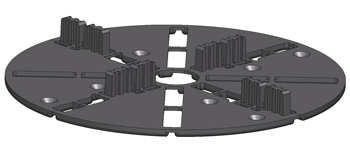 Spacer 3 vaste tegeldrager kunststof 4 mm - paviment.nl