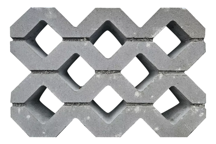 Grasbetontegel type F 40x60x10 (bovenz. vlak) BK5 vierkante gaten