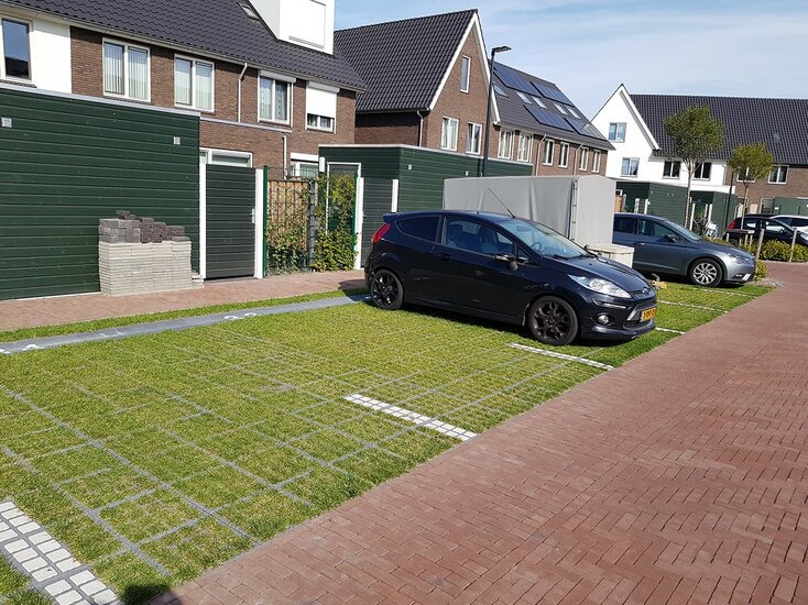 Betonsteen ECO Grates 7,4x7,4x4,8cm zwart sfeer