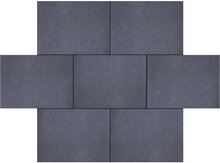 Granulati 20x30x6cm nero basalto zwart