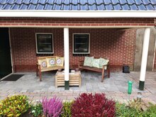 Trommel 20x30x6 cm grijs/zwart sfeer