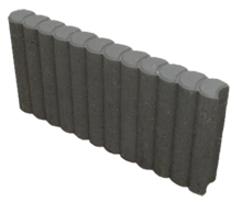 Rondoband &Oslash;6x25x50 cm Antraciet - paviment.nl