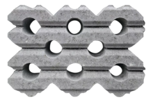 Grasbetontegel type G 40x60x12 grijs 04 (rondom h-d) BK25