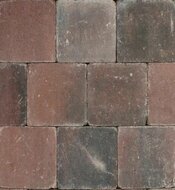 Metro Trommelsteen 15x15x6 cm Rood genuanceerd